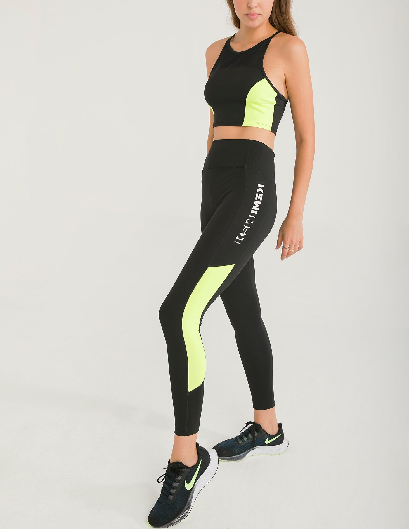 MARATHON LEGGING IN BLACK/LIME