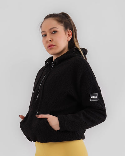 TOPSPIN SHERPA SWEAT IN BLACK - Kemi Active