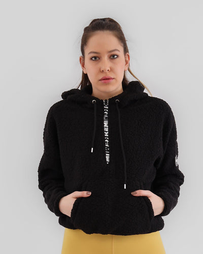 TOPSPIN SHERPA SWEAT IN BLACK - Kemi Active