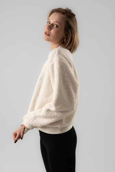 ASPEN SHERPA SWEAT IN WHITE