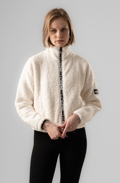 TOPSPIN SHERPA JACKET IN WHITE