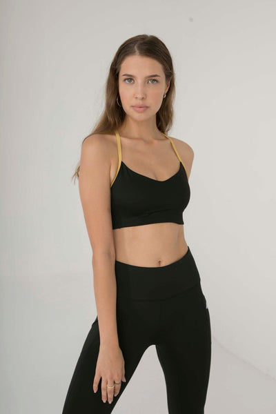 HAND OFF SPORTS BRA IN BLACK - Kemi Active