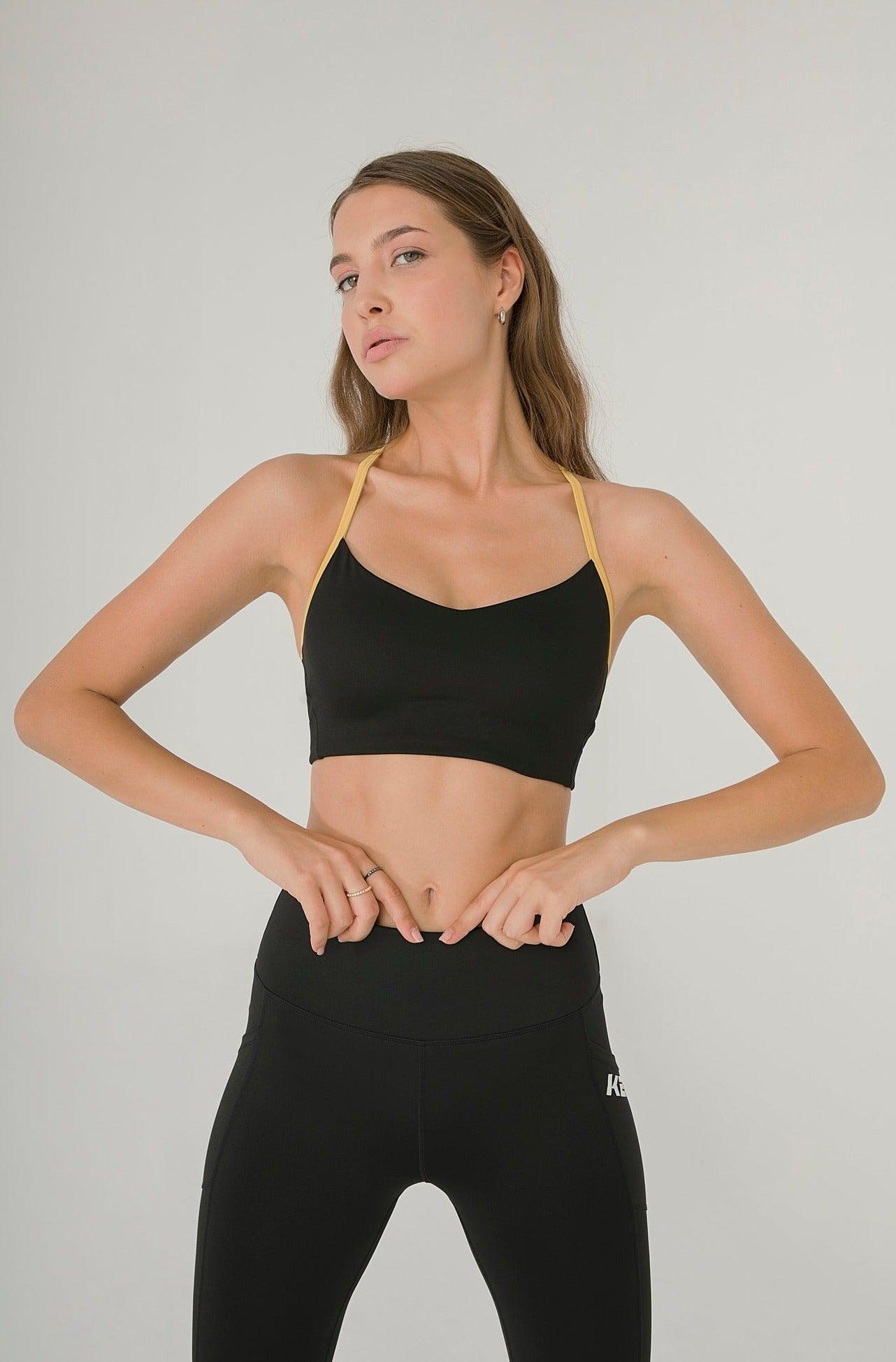 HAND OFF SPORTS BRA IN BLACK - Kemi Active