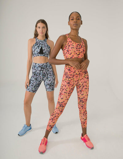 OFF COURT LEGGING IN ORANGE LEOPARD PRINT - Kemi Active