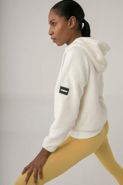 TOPSPIN SHERPA SWEAT IN WHITE - Kemi Active